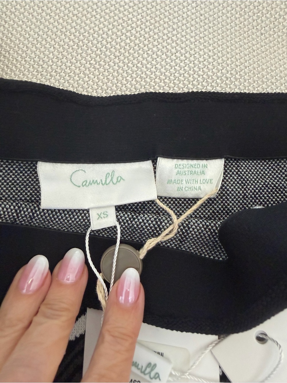 Camilla Black and White Geometric Pencil Skirt NWT - Picture 3 of 4